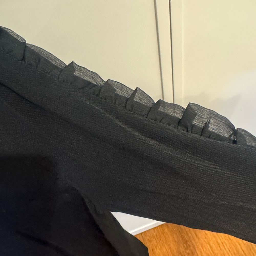 Club Monaco Black Ruffle Sleeve Blouse - Picture 3 of 8